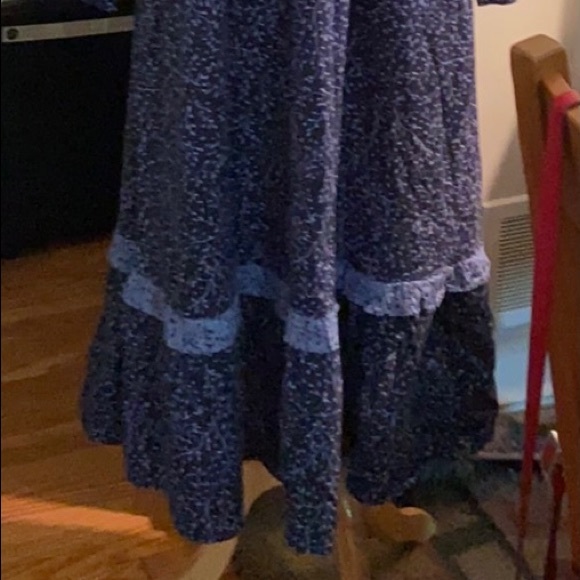 Universal Thread Navy long sleeve Ruffle Dress Mid - Picture 8 of 12